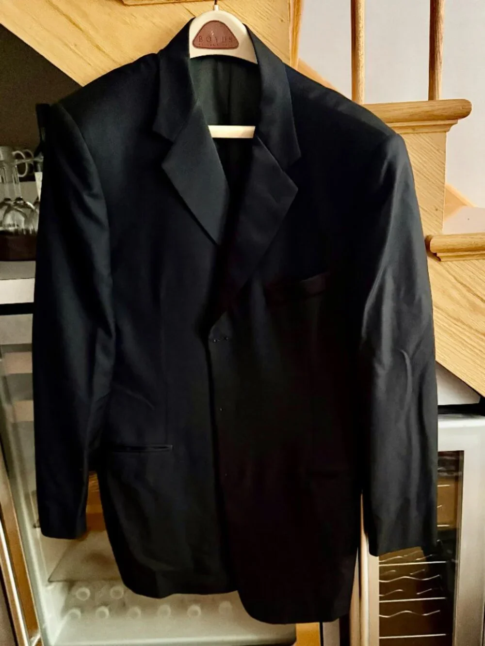 Trussini Black Men's Tux, Size 44L 100% Wool